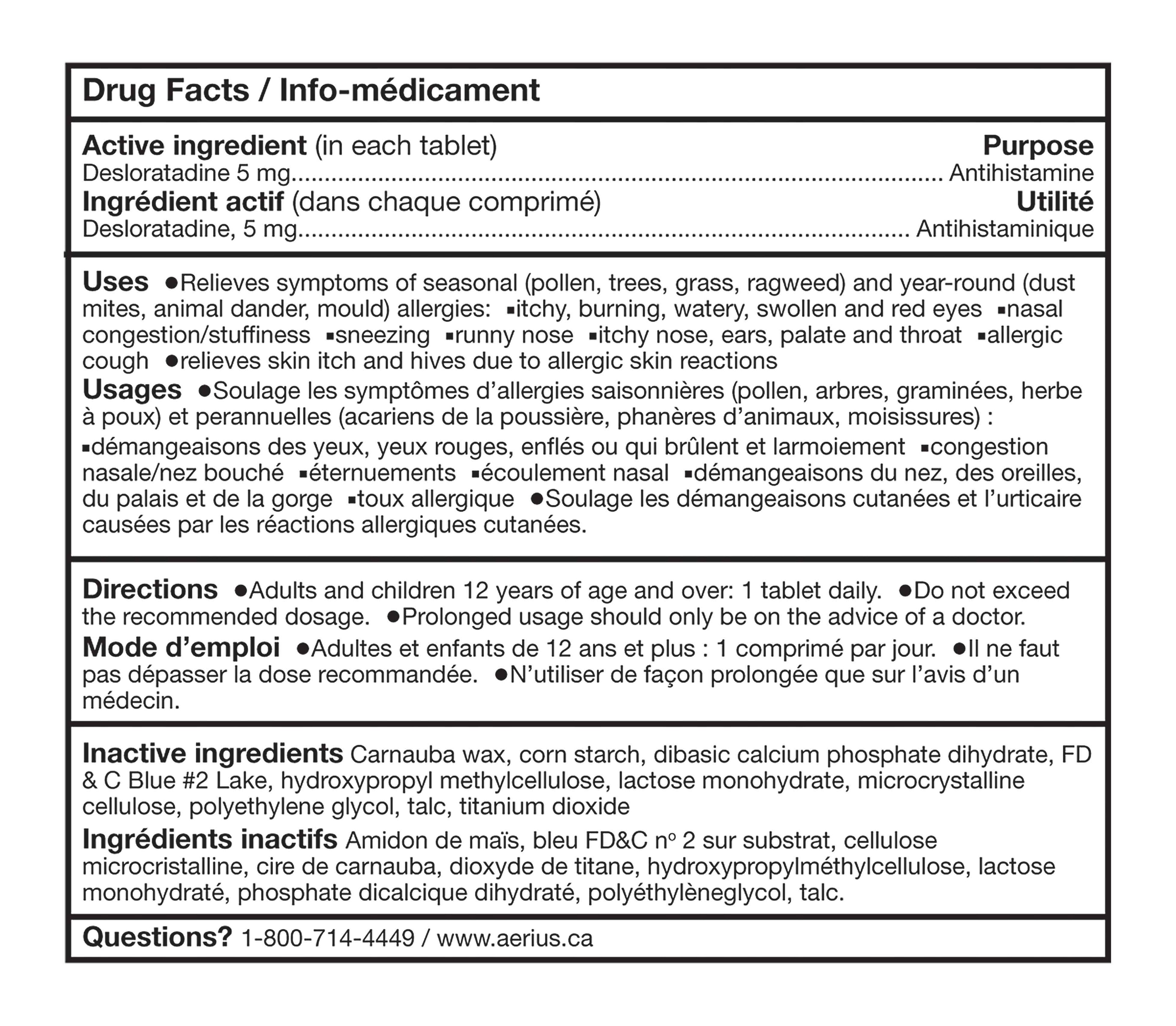 aerius allergy medication aerius
